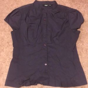 Button down blouse short sleeve